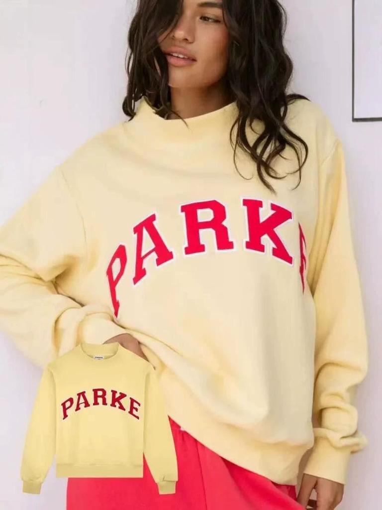 Unisex Embroidered Cotton Sweatshirt: Half-High Collar, Long-Sleeved for Autumn/Winter Sports
