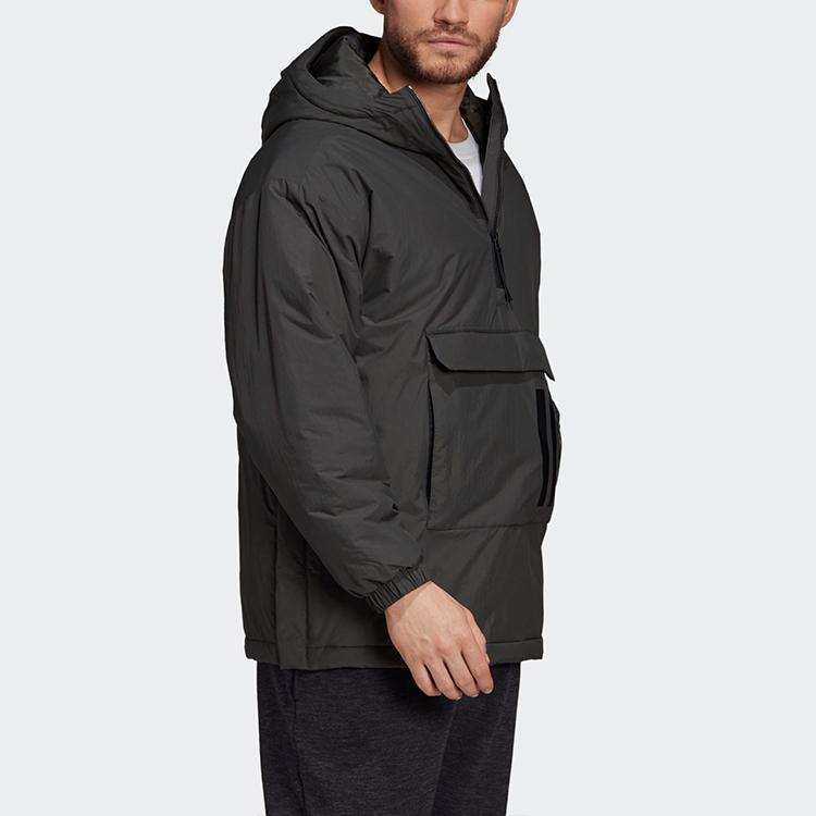 Adidas Inslt Anorak Outdoor Windproof Warm Hooded Sports Jacket Men Jacket Dark-Earth-Brown DZ1440