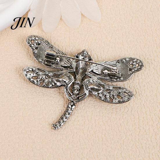 Secure Clasp Brooch Dragonfly Brooch, Sparkling Rhinestones Lapel Pin with Strong Buckle Everyday Wear Design, Electroplating Anti-Oxidation