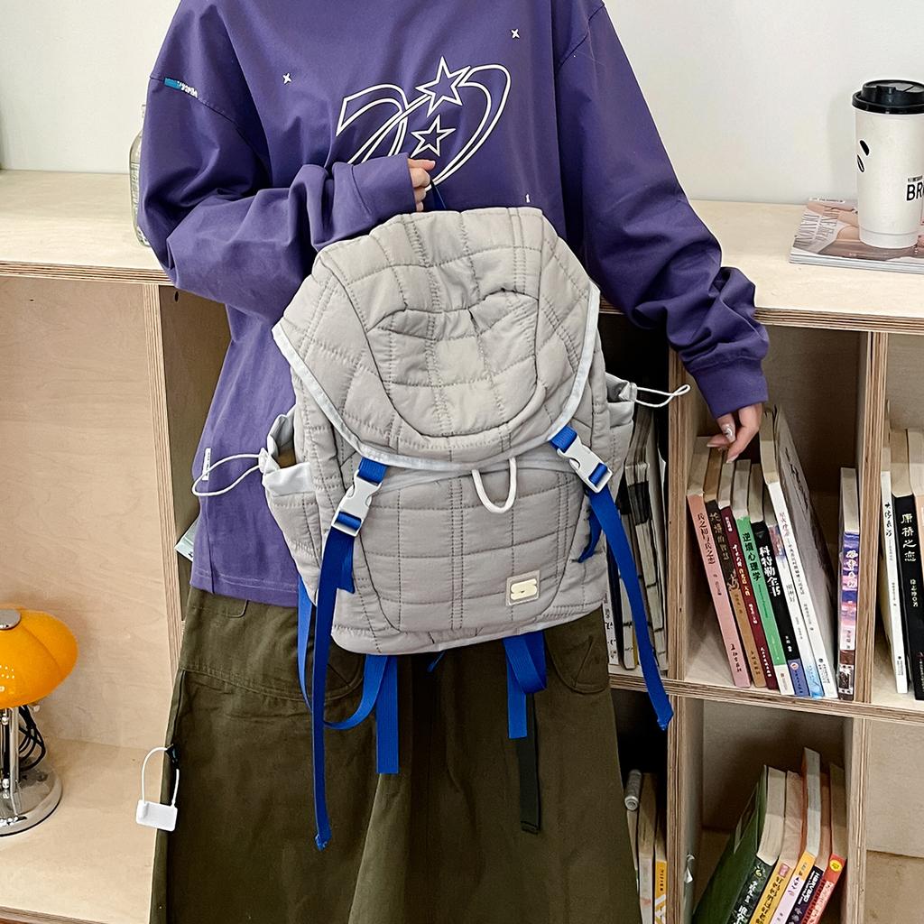 Rucksack, Outdoor-Wanderrucksack, Rucksack mit großem Fassungsvermögen und Klappdeckel mit Kordelzug