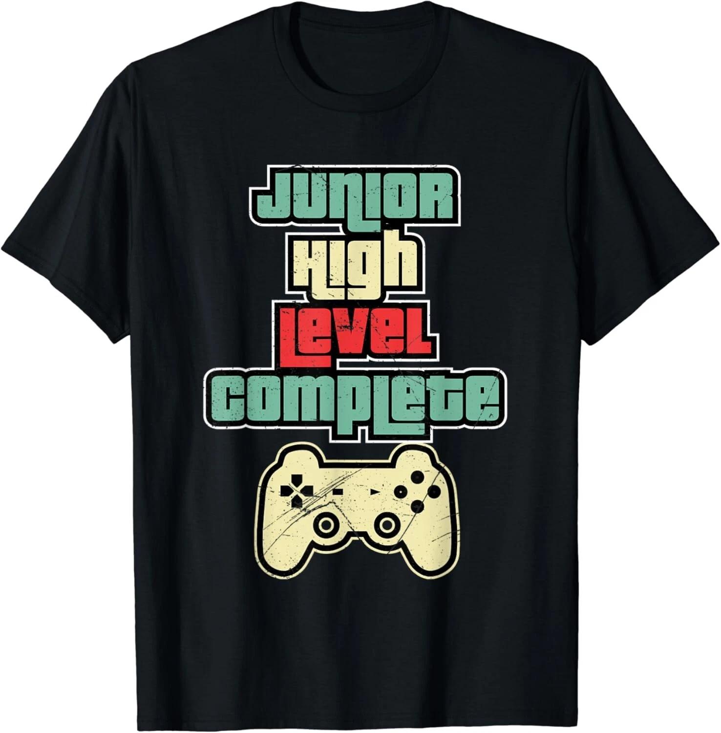 Level Complete Jr High School Graduation Grad Slogan Gift Unisex T-Shirt L