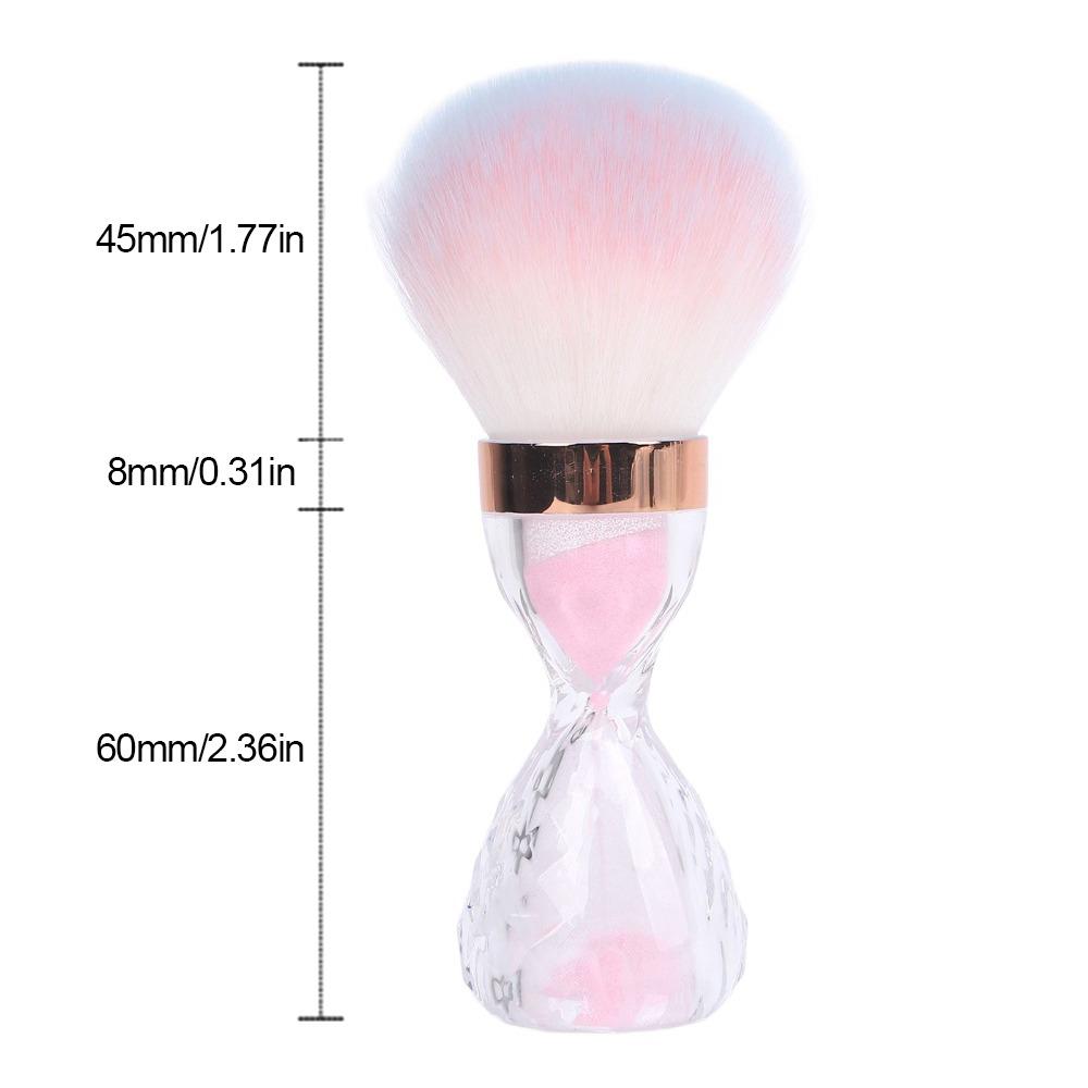 Hourglass Soft Nail Dust Brush Soft and Fluffy Bristle Manicure Cleaning Brush Home Use