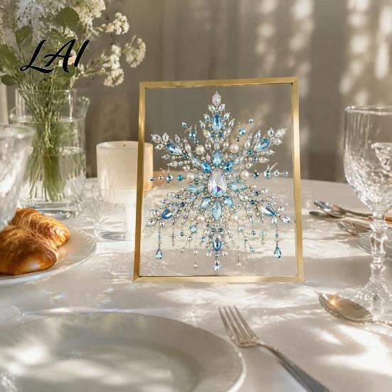 Decorative Art Supplies DIY Christmas Tree Jewelry Craft Kit Faux Crystal Bead Ornament Making Handmade Workshop Tools Set for Kids Adults Creative