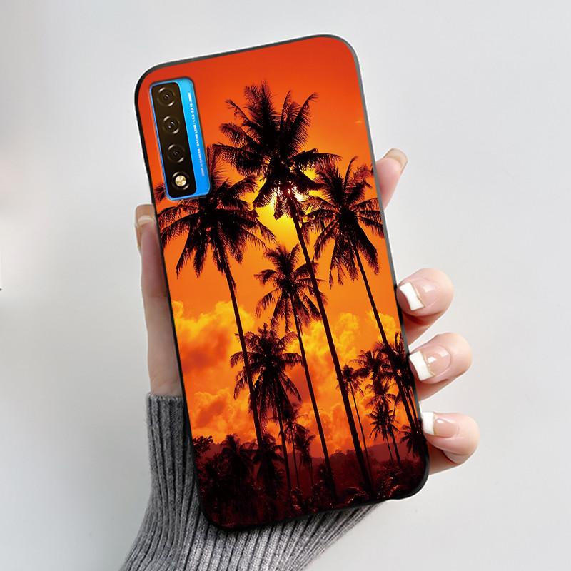 New Casing For TCL 20 5G 20S 20L 20L+ Flower Pattern Shockproof Cover For TCL 20 SE Fashion Cartoon Design Soft Black Case