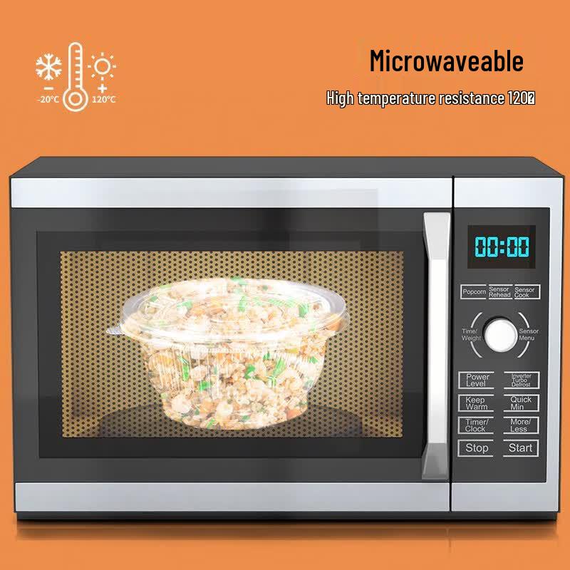 Disposable 360ml Food Bowls with Lids (100 Count)