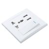Dual USB Plug Power Socket 10A Wall AC DC Charger Switch Outlet Adapter Port Electrical Equipment Accessories Home 86x86mm