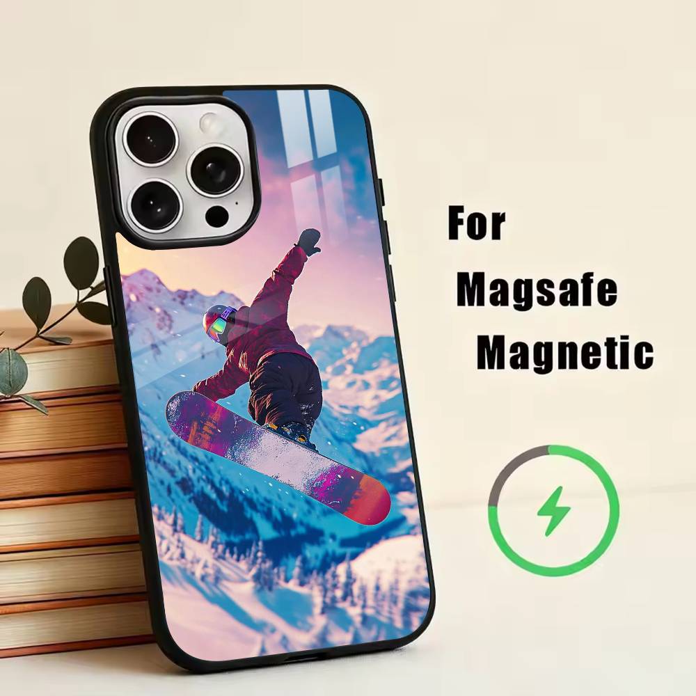 S-Skiing  Phone Case For iPhone17,16,15,14,13,12,11 Plus,Pro Magnetic with Magsafe Wireless Charging