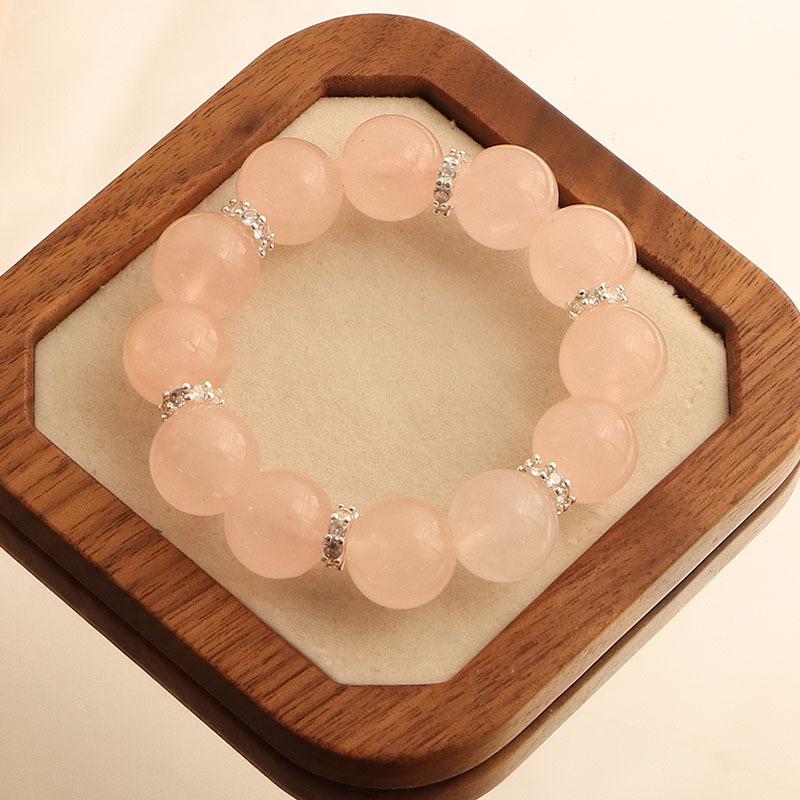 

Natural 14mm powder crystal bracelet, extravagant powder crystal bracelet, gift live broadcast, wholesale of the same style.