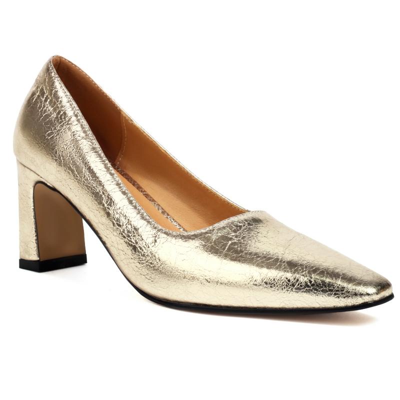 Luxury Medium Heels Pumps Shoes Woman Elegant Gold Silver Pink 2024 New Trends Party Office Wedding Shoes Female Dress Pumps