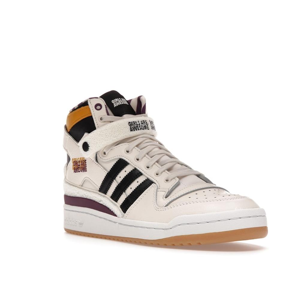 Girls Are Awesome x adidas Forum High Cloud White Purple Unisex Sneakers Chalk-White Core-Black Purple-Beauty GY2632