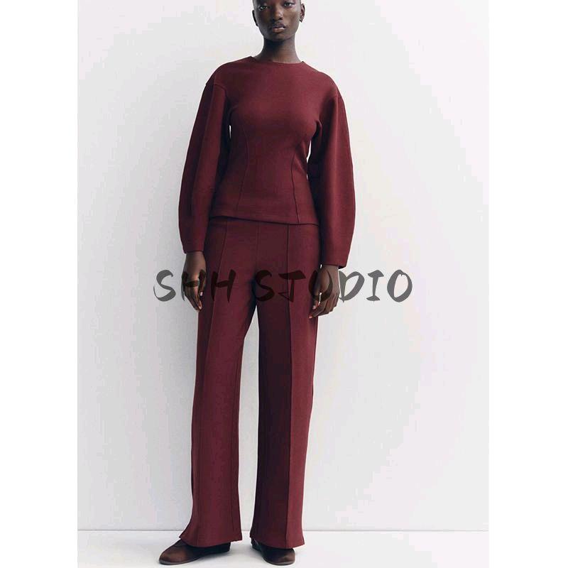 Double-sided Cloth Comfortable Stretch Casual Trousers 3641860 Double-sided Cloth Slim Fit Round Neck Hoodie 3641859