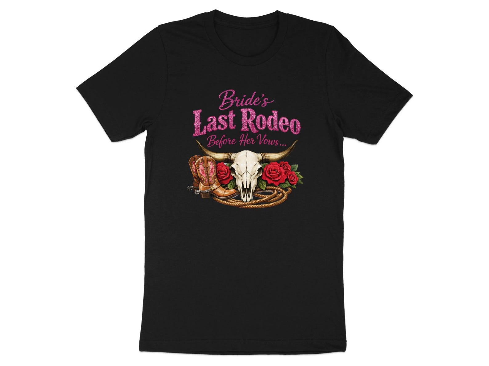 Bride s Last Rodeo T-Shirt, Western Bachelorette Party Tee, Cowgirl Bridal Shower Shirt S