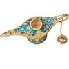 Vintage Magical Legend Aladdin's Genie Lamp for Home/Wedding, Collectible Fancy Rare Classic Arabian Costume Props Lamp Pot