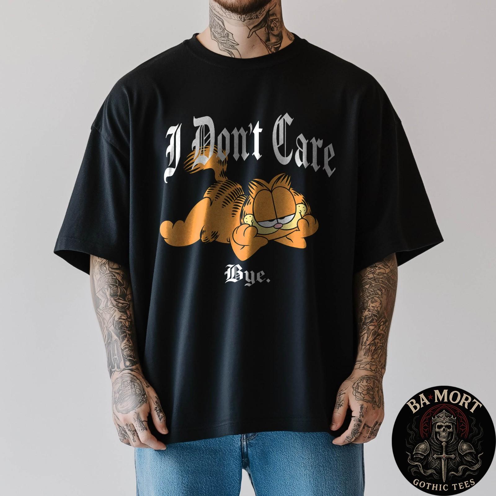 Garfield I Don T Care Gothic Vintage T-Shirt S разноцветный