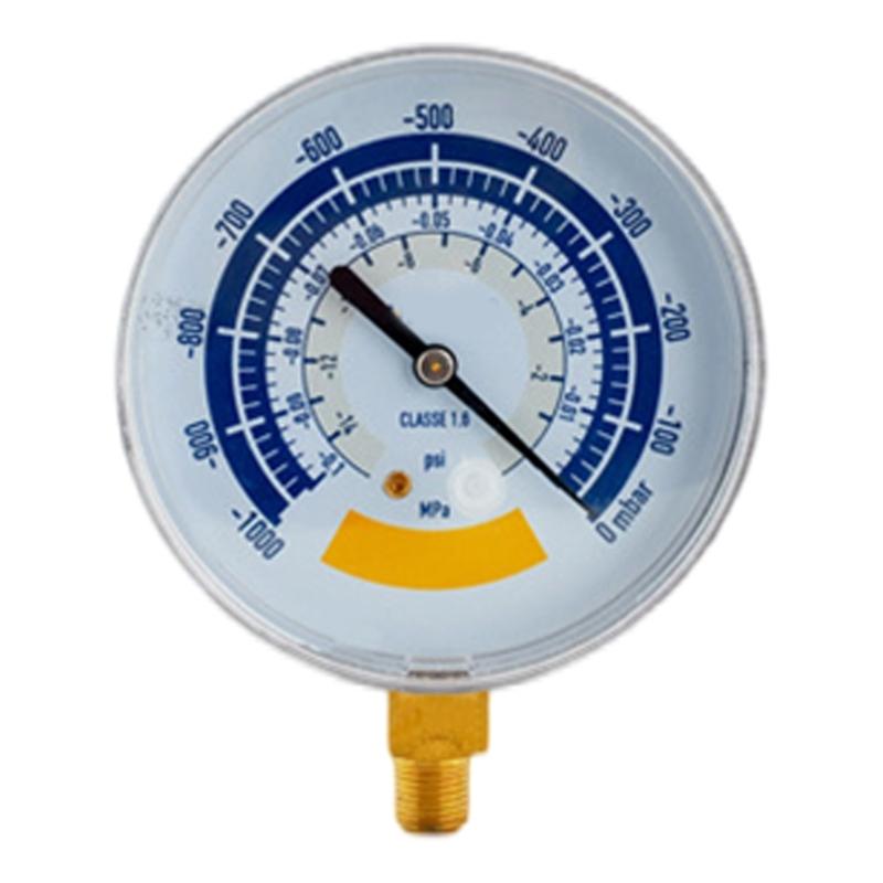 0-14psi Vacuum Gauge Stainless Steel 1/8inch Pressure Gauge Waterproof for Vacuum Pump Accurate Air Gauge