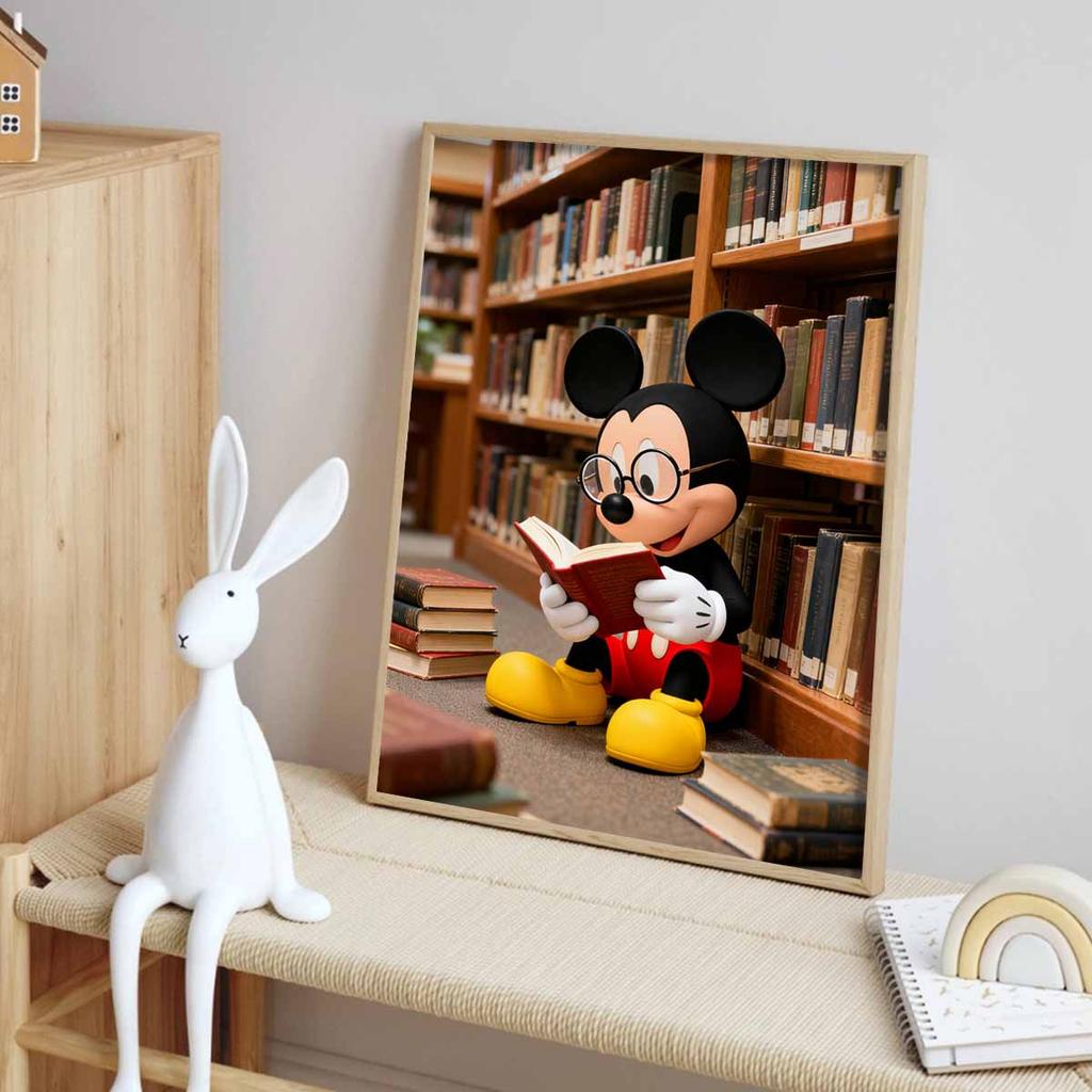 Disney Diamond Art Painting Kit Bookworm 5D Diamond Painting Dot Art Home Wall Decor