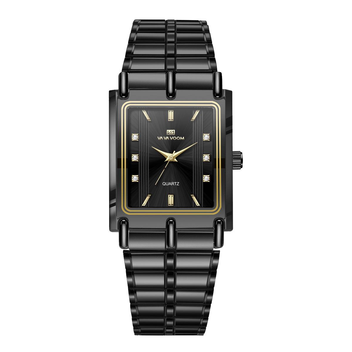 

VA VA VOOM Couple Stainless Steel Strap Watch White-collar Love Business Men s and Women s Watches