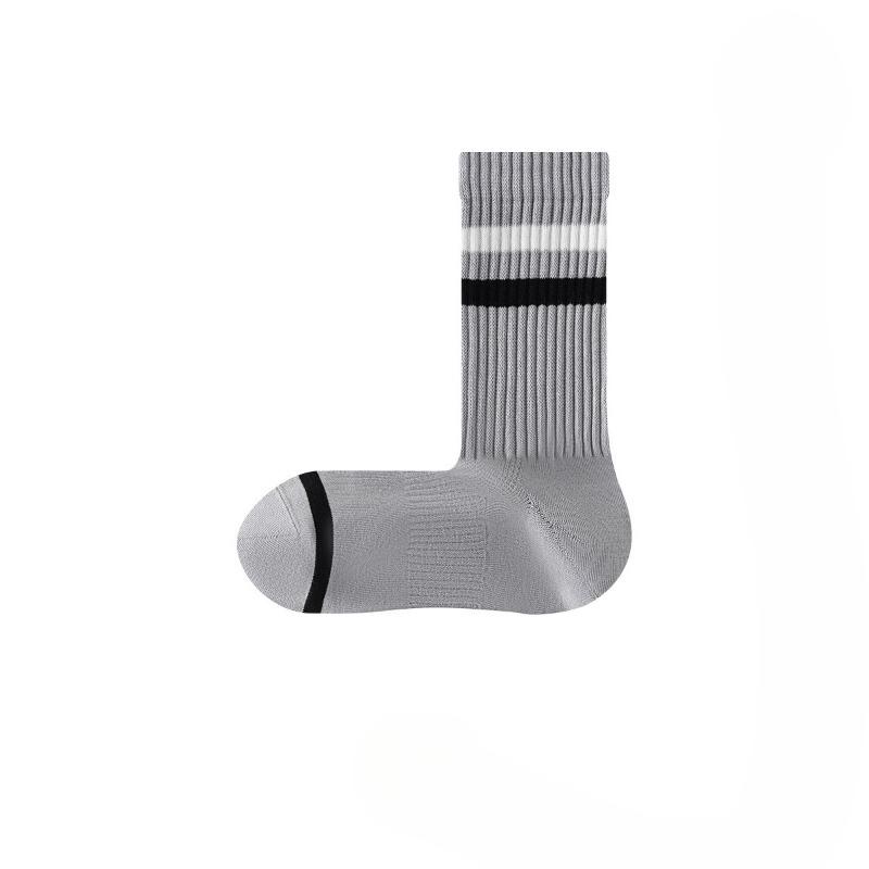 Men's Autumn Stripe Cotton Leisure Aloe Essential Oil Moisturizing Deodorizing Tube Socks