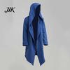 Long Coat Men Oversize Hooded Solid Color Jacket Cardigan Trench for Autumn