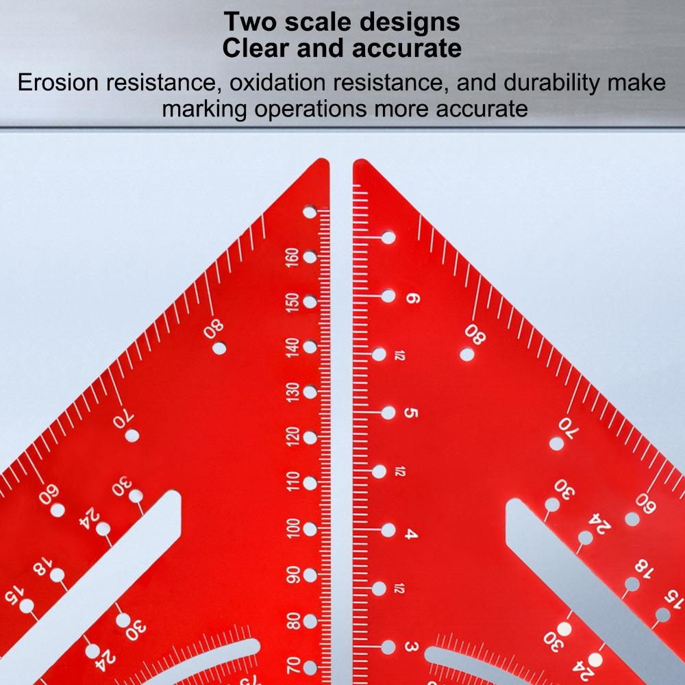 Aluminum Alloy Angle Ruler Clear Scales Multi Angle Tool Precise Aluminum Triangle Ruler Measuring