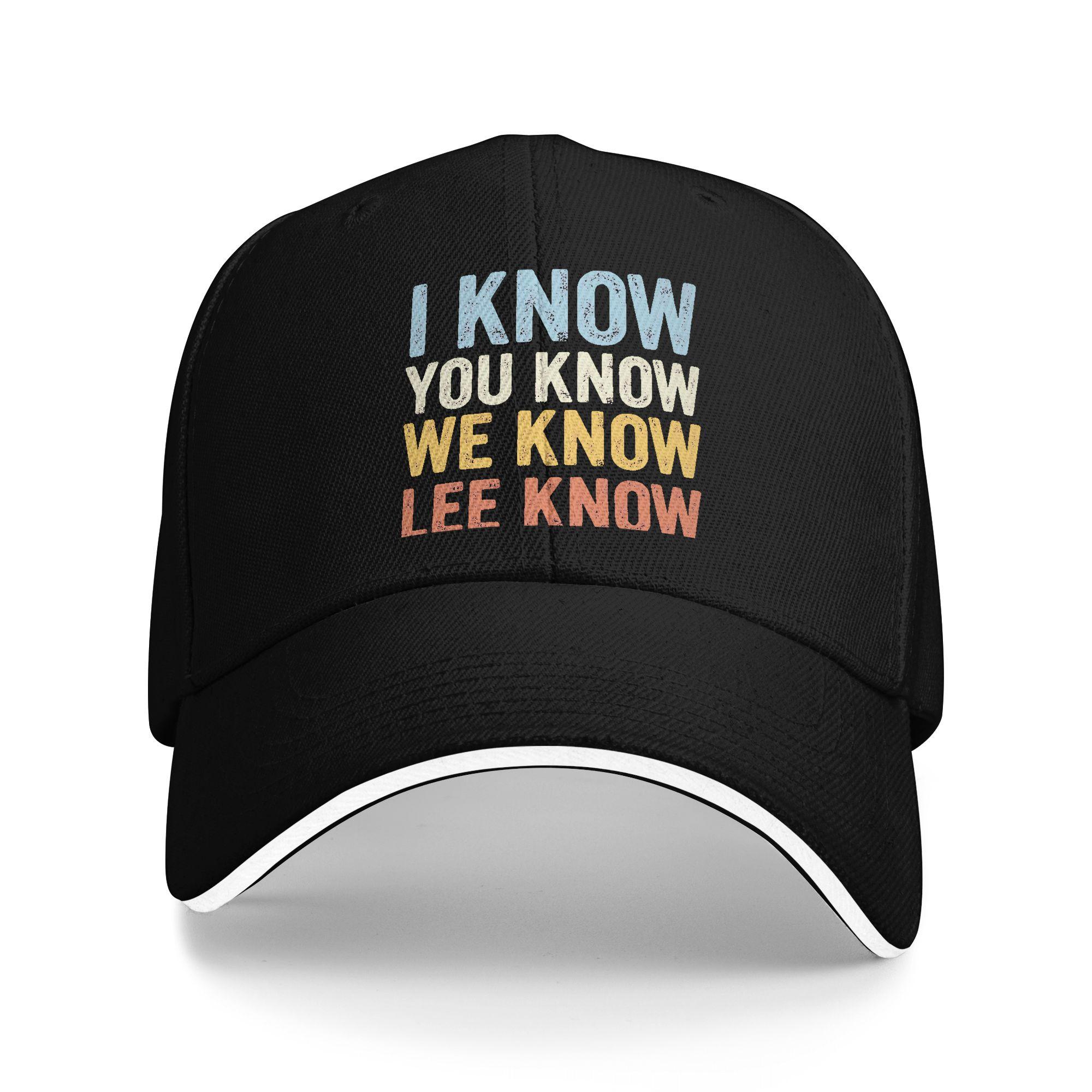 Унисекс Шляпа-сэндвич с надписью I Know You Know We Know Lee Know, уличная бейсболка, полиэстер, солнцезащитная шляпа, регулируемая, летняя One Size