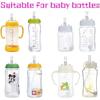 Jerliflyer 4pcs Bottle straws, hydrojug straw wide mouth silicone gravity ball design baby straw replacement no leakage baby drinking tools