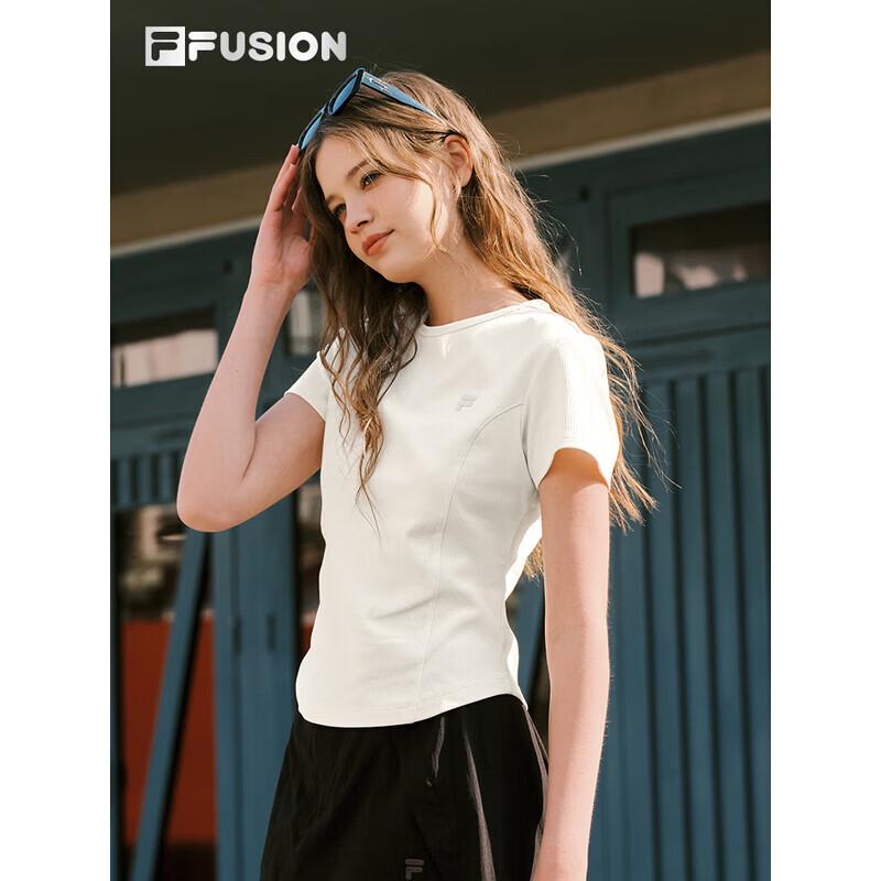 

FILA FUSION Women s Solid Knit Slim-Fit T-Shirt S