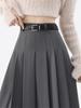 Women’s Pleated Skirt Preppy Style High Waist A Line Mid-length Skirts Vintage Casual Y2k Clothing Autumn