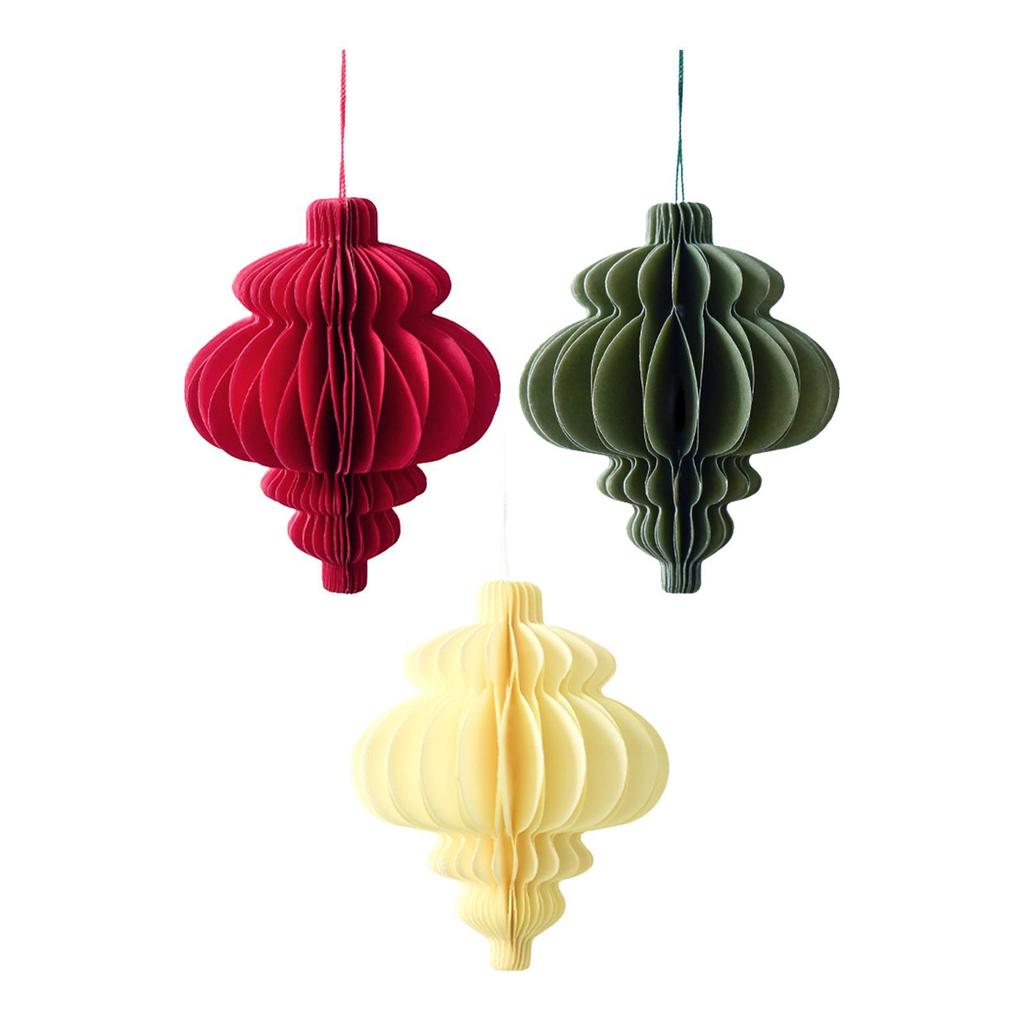 New Year Honeycomb Pendant Reusable Decorative Christmas Honeycomb Ornament for Outside Indoor Festive Porch Celebration