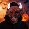 Cattle Halloween Mask PU Leather Cosplay Masquerade Simulation Headgear Goat Horn Mask  Festival