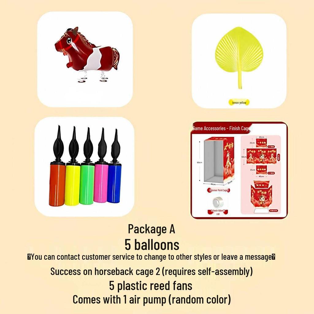 Horse Herding Game Props: Year of the Horse 2026 Annual Meeting Decor Balloons