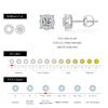MODIAN D Color Moissanite Stud Earrings Round Cut Lab Created Diamond 925 Silver Silver Bridal Jewelry For Women Gifts