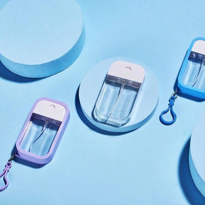 Dopamine Silicone Protective Case, Fine Mist Alcohol Hand Sanitizer, Travel Pocket Storage, Split Mini Perfume Bottle, 50ml Valentine's Day