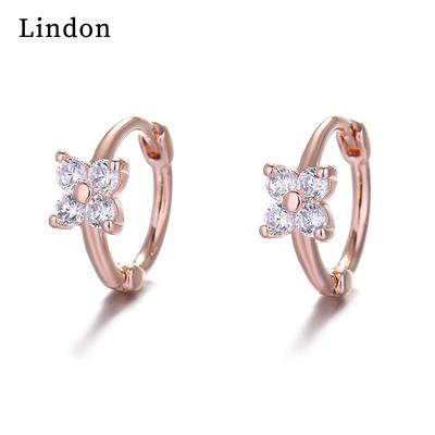 Lindon Brincos femininos de liga de cobre com zircônia – Brincos com pingente para presente de festa de casamento