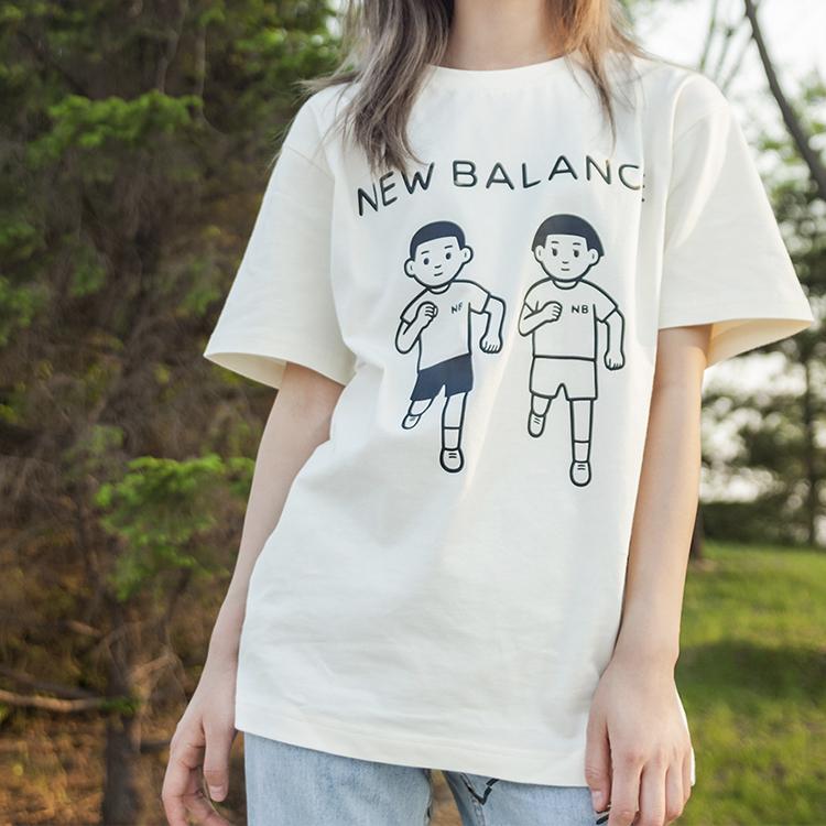 New Balance X Noritake Koleksiyonu Tişört Unisex Fildişi Beyaz AMT02375-IV