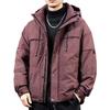 Men's Trendy Thickened Hooded Down Jacket, Winter 2025 Collection, Plus Size Workwear Outerwear