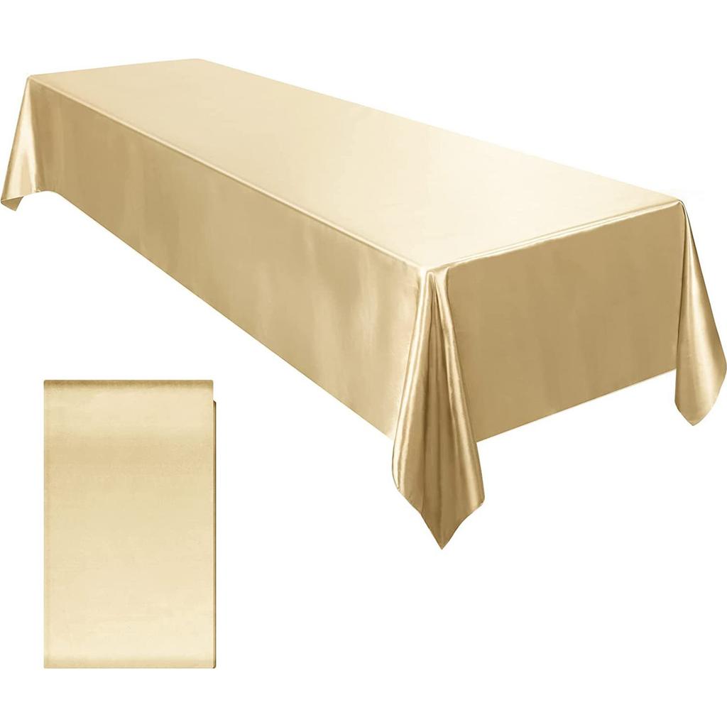 Elegant Dining Tablecloth Cotton Linen Satin Rectangular Table Towel Water and Stain Resistant for Long Use
