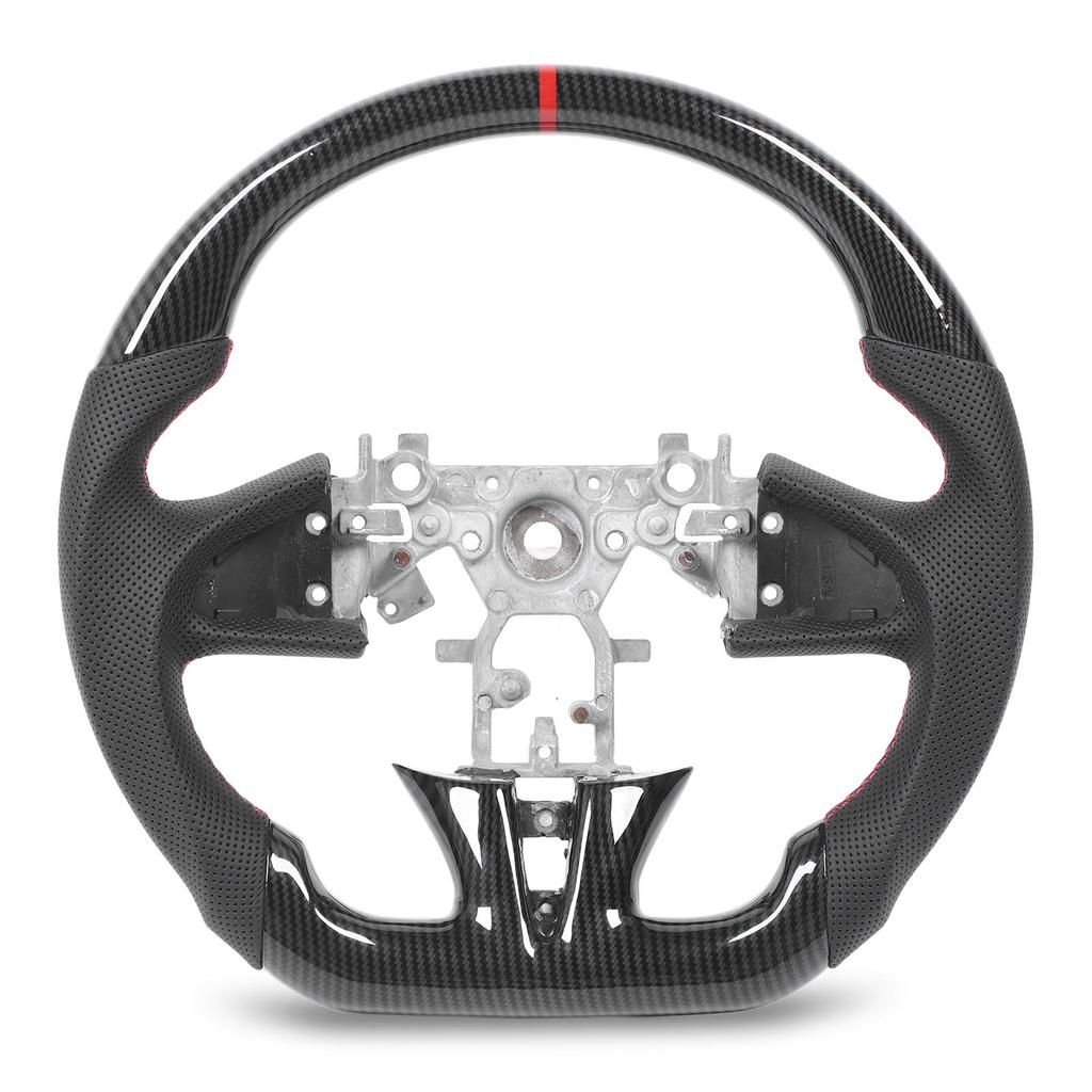 Hydro Dip Carbon Fiber Look Steering Wheel Perforated Leather Replacement For Infiniti Q50 2014 to 2016