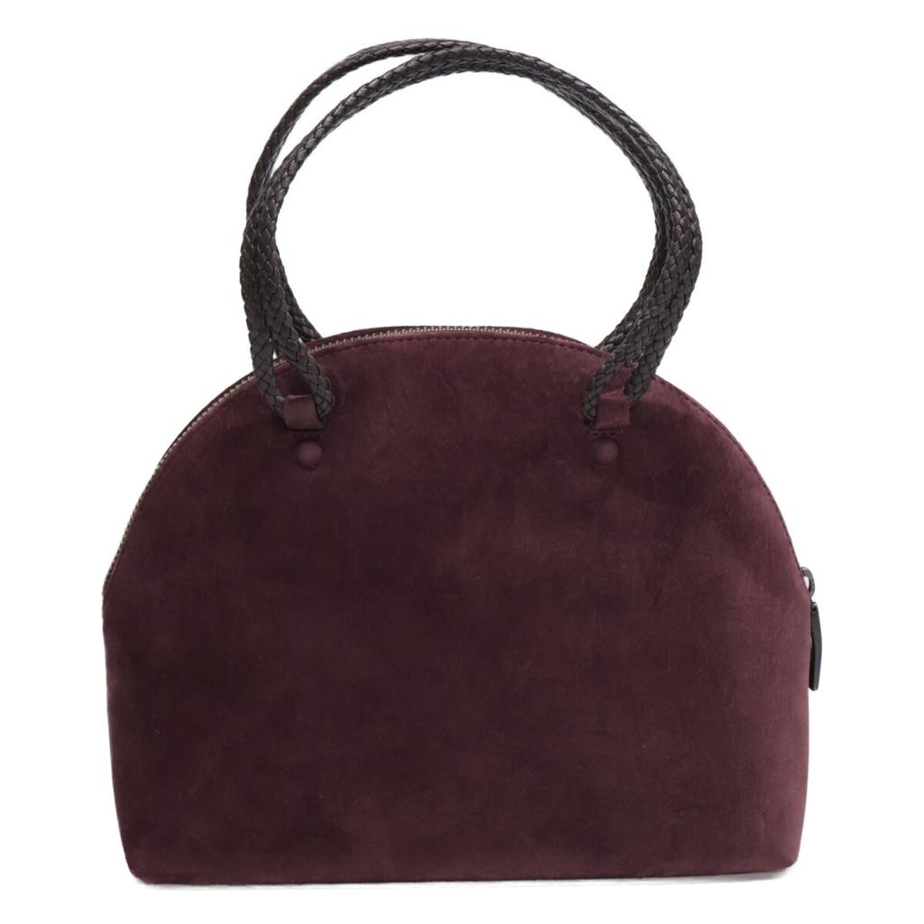 JURGEN LEHL [ ] Pig Leather Suede Small Bag with Mesh Handles Handbag BordeauxUsed