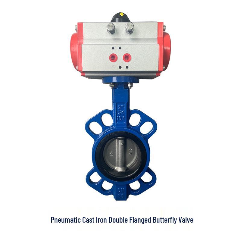 D671X High-Temp Steam Soft Seal Ductile Iron Double-Acting Pneumatic Butterfly Valve