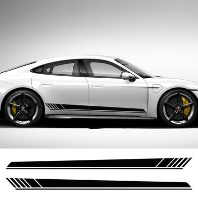2ks 220x14cm Sportovní závodní dlouhé pruhované samolepky na boky auta Vinylová fólie Dekály Samolepka pro kutily Automobily Příslušenství pro auta