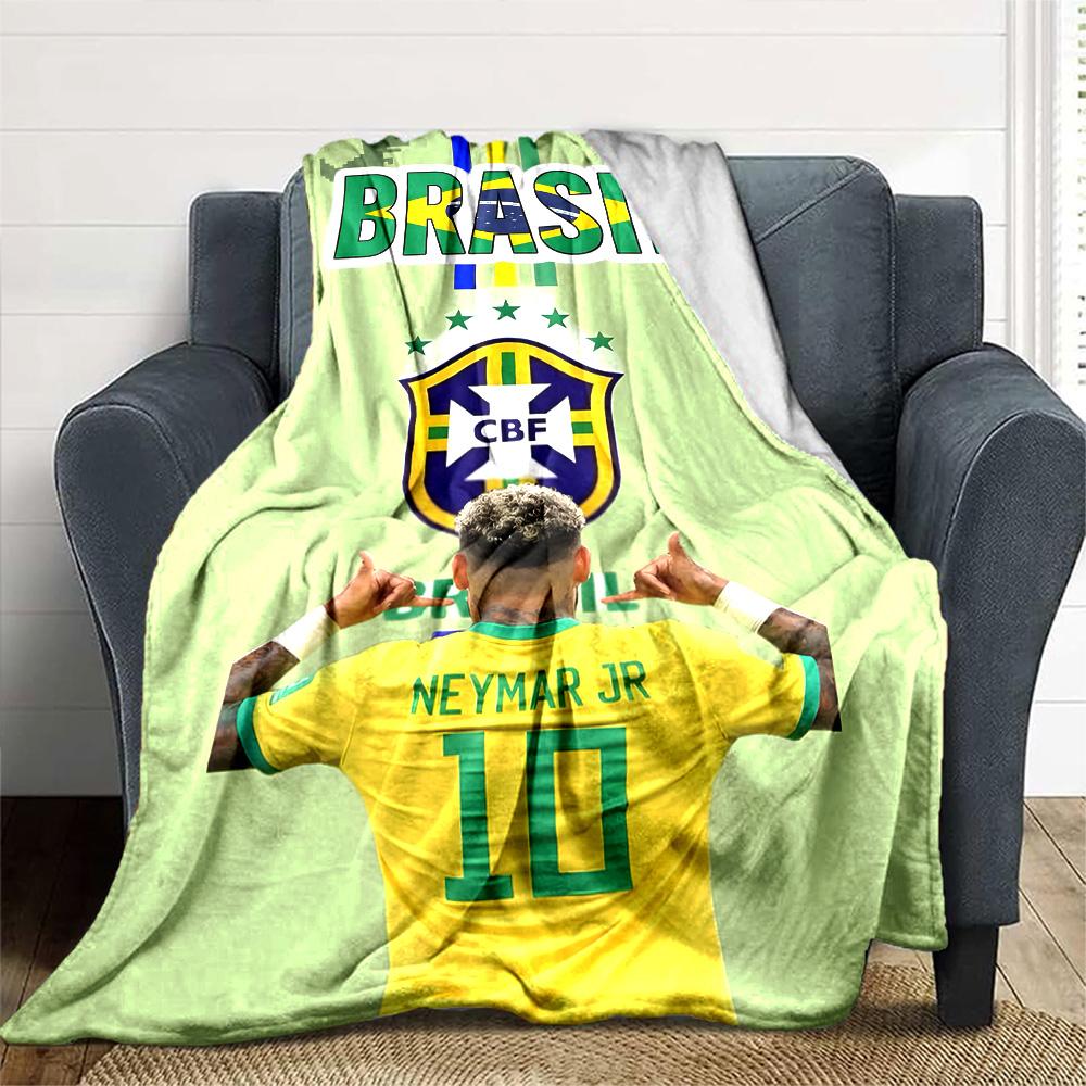 1pc Neymar15 Blanket, Gift, for Men and Women, Soft Blanket, Good for Sofa Bed Couch Travel, Lightweight Flannel Blanket