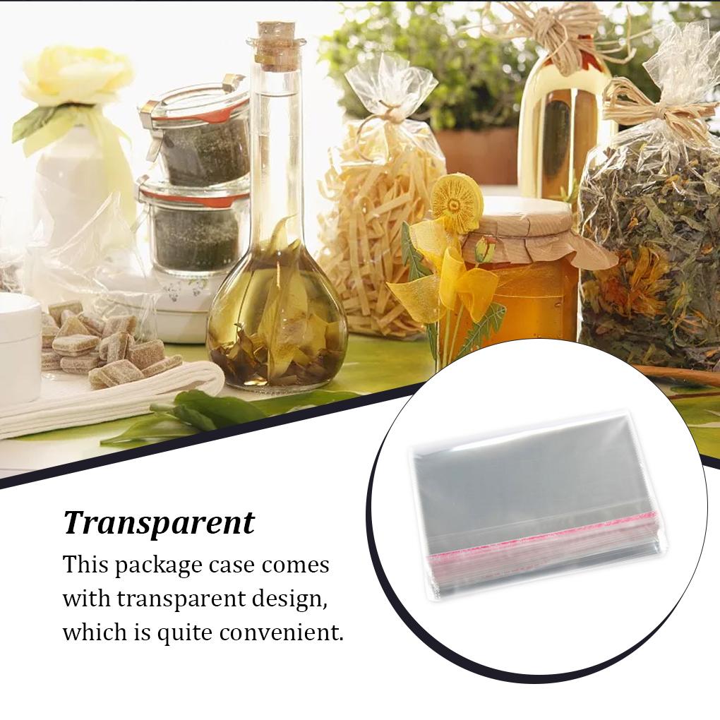 Pack of 100 Packaging Bag OPP Multipurpose Self-adhesive Dessert Packing Purse Widely Use Household Accessories Package Bags