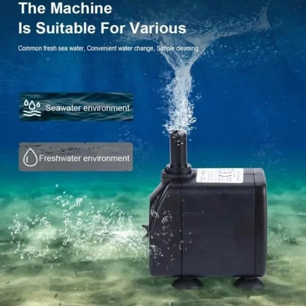 Black Fountain Pump Submersible Ponds Fountains Durable Submersible Water Pump  Fish Pond Aquarium