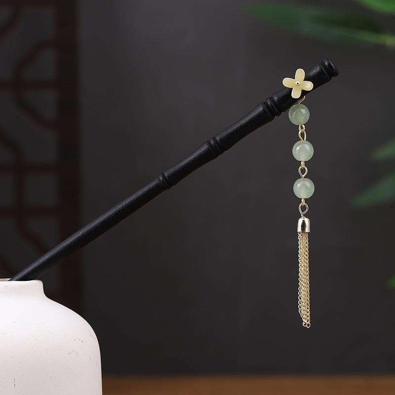 

Китайская бамбуковая палочка для волос деревянная заколка палочка ципао платье пучок для волос ювелирные изделия простые кисточки тиары винтажный ханьфу головной убор