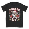 Men Women Graphic Printing Santa 67 Christmas 6 7 Meme Gen Alpha Meme Six Seven  T Shirt Tee 100% Cotton  T-shirts Clothing