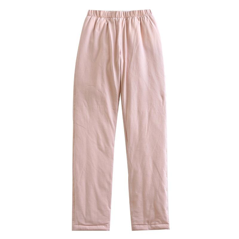 Women's Winter Thickened Warm Pants, Elastic Waist, Home Trousers