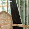 1 buc. Perdele verzi imprimate în stil nordic de țară NAPEARL cu perdele opace complete pentru dormitor, sufragerie, fereastră de balcon pentru decorarea casei