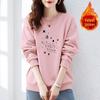 Jimo Women's Authentic Thin Hoodie - Autumn/Winter, Loose Fit, Velvet Lined, Pure Cotton, Round Neck, Trendy