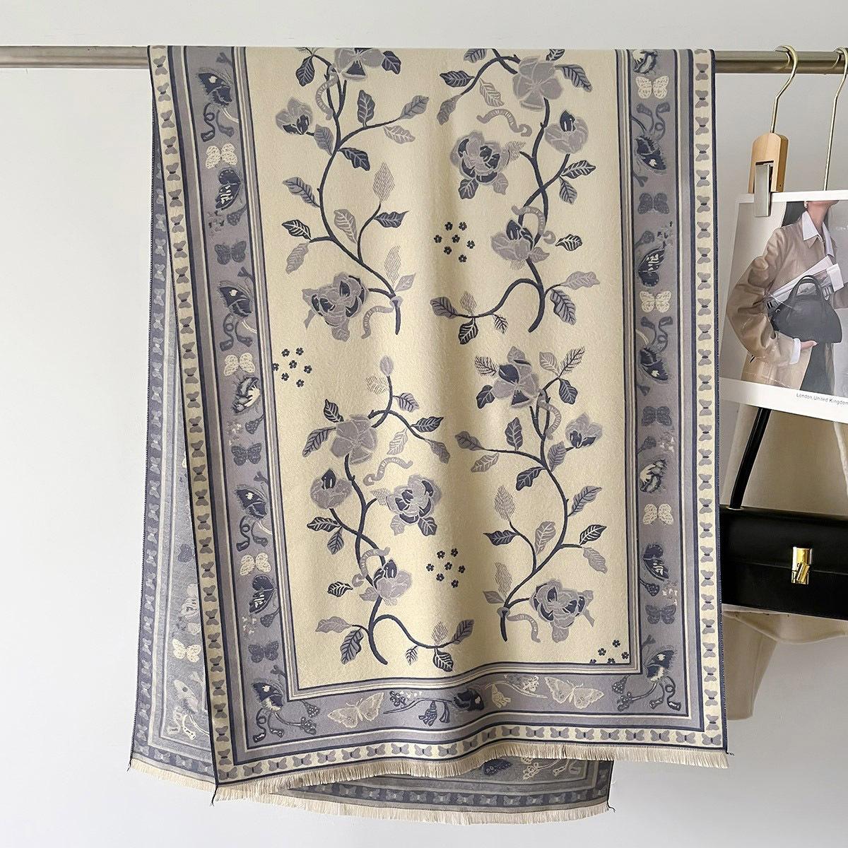 

Новый модный кашемировый шарф Теплый зимний для женщин Корейский стиль Двусторонний платок-накидка с капюшоном Дизайнерский Защищающий от холода Шаль 66X192cm